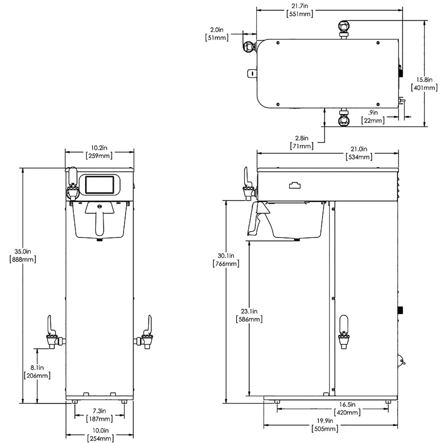 Bunn ICB Infusion Series Tall Coffee Brewer - Dual Voltage