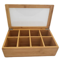 Bamboo 8 Section Tea Box