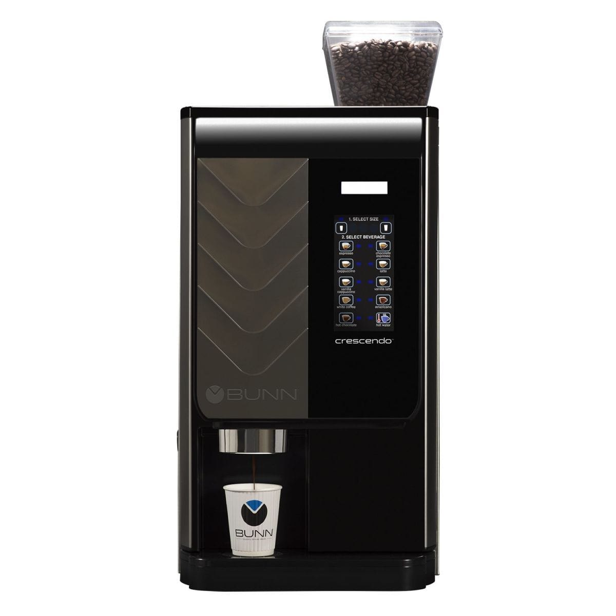 Bunn Crescendo Bean-to-Cup Touchscreen Espresso Machine (Powdered Milk) 44300.0201