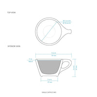 notNeutral notNeutral Lino Single Cappuccino Cup & Saucer - One Dozen Cups & Mugs