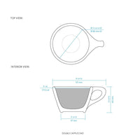 notNeutral notNeutral Lino Double Cappuccino Cup & Saucer - One Dozen Cups & Mugs