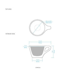 notNeutral notNeutral Lino Espresso Cup & Saucer - One Dozen Cups & Mugs