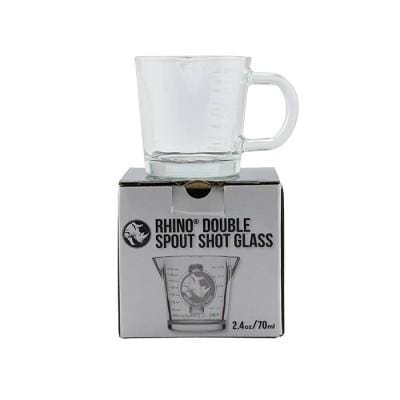 Double Spout Espresso Shot Glass with Glass Handle 70ml Carafe